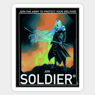 Sephiroth poster SOLDIER Sticker